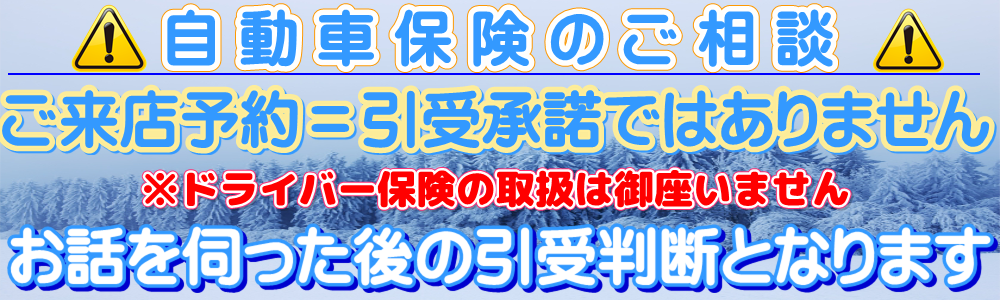 ※ドライバー保険の取扱は御座いません。