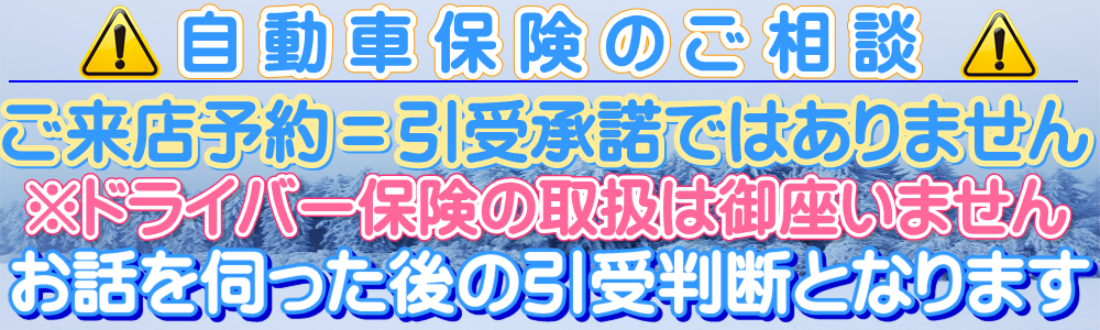 ※ドライバー保険の取扱は御座いません。